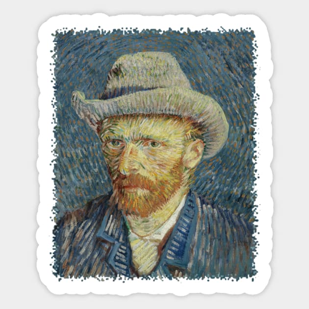 Self Portrait by Vincent van Gogh Sticker by MasterpieceCafe